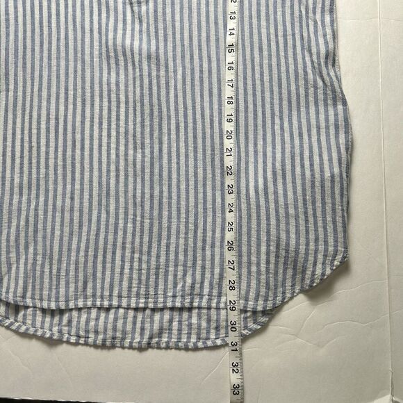 Beach Lunch Lounge Collection Size Large Tunic Long Sleeve Blue&White Striped - Picture 5 of 5